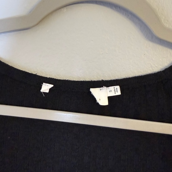 ASTR The Label Knit Midi Dress Black Long Sleeve Scoop Neck Slit NEW Size Small - Picture 5 of 11